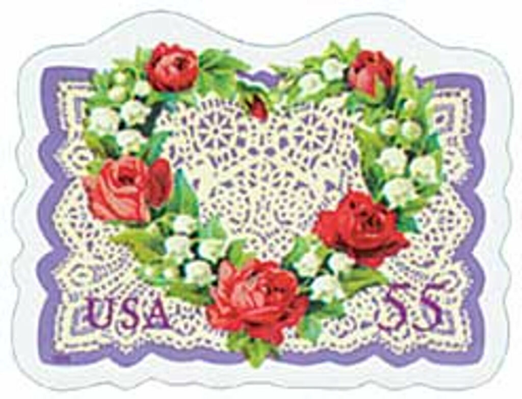 1999 55¢ Love Series: Victorian Flower Heart and Lace