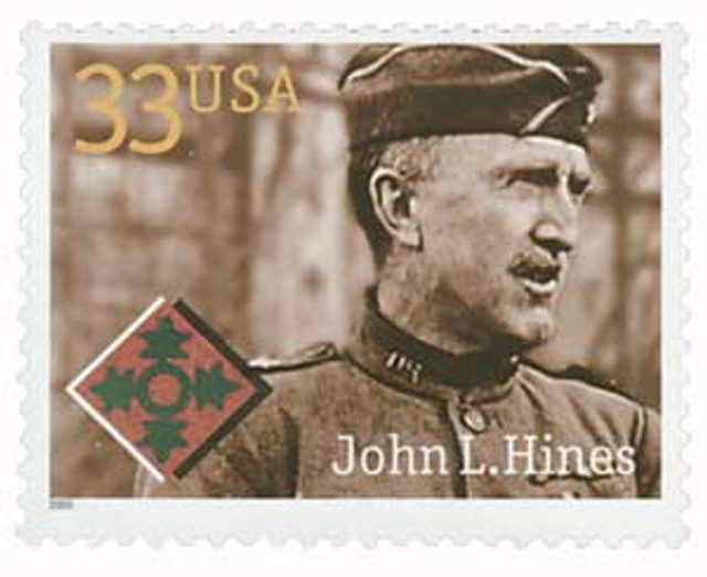 #3393 - 2000 33c Distinguished Soldiers: John L. Hines
