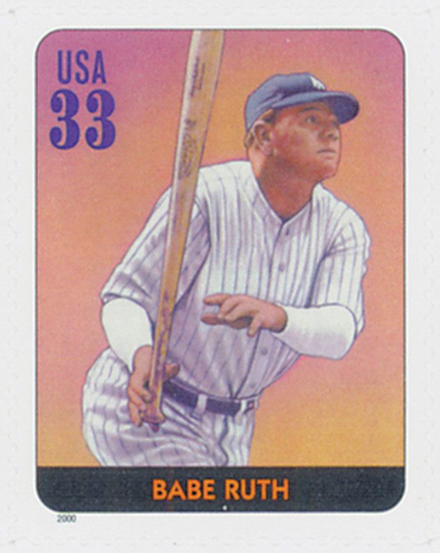 #3408h - 2000 33c Legends of Baseball: Babe Ruth