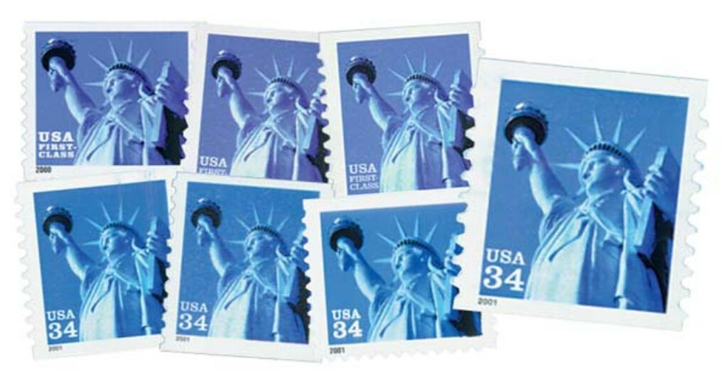 # 3451//85 - 2000-01 Statue of Liberty, collection of 7 stamps