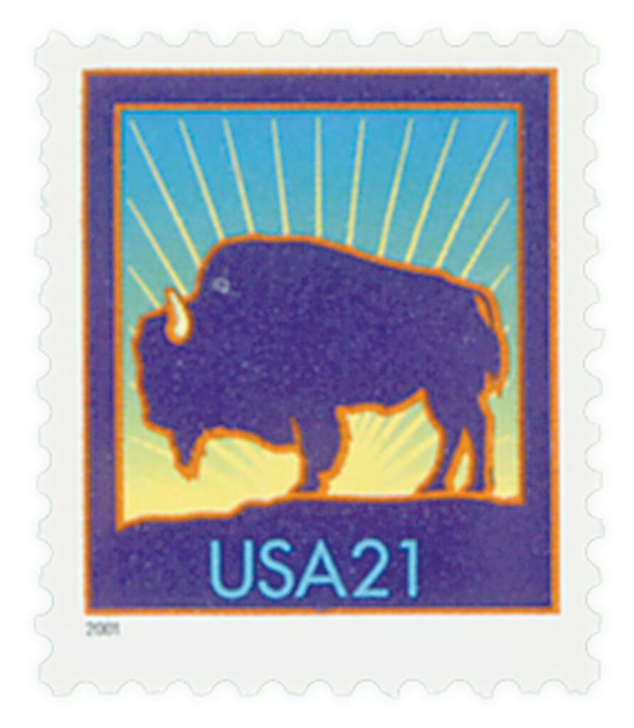 # 3467 - 2001 21c Bison, small 2001