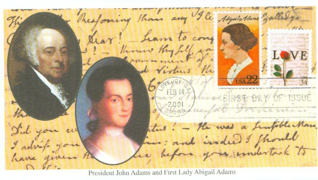 # 3497x - 2001 34c Love & 22c Abigail Adams