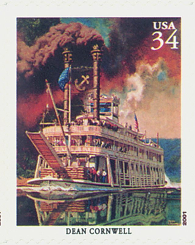# 3502j - 2001 34c American Illustrator Dean Cornwell