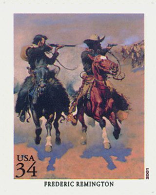 #3502p - 2001 34c American Illustrator F. Remington