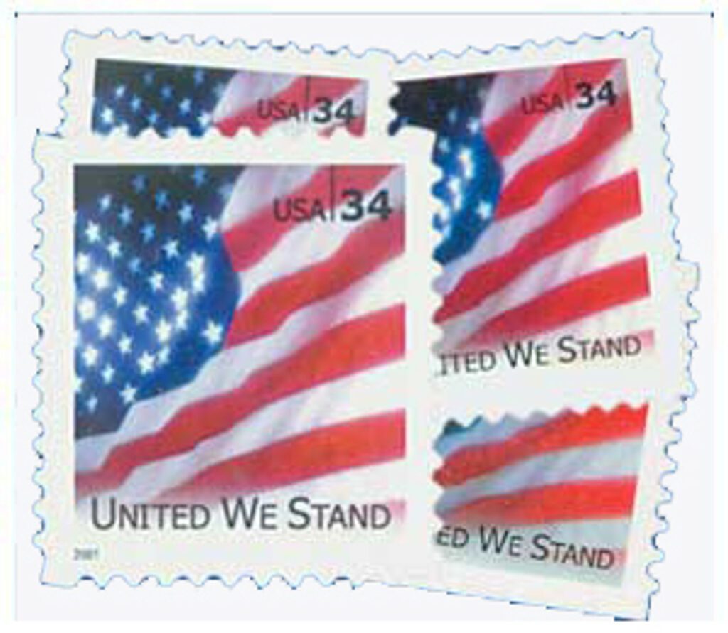 2001-02 United We Stand, collection of 4 stamps