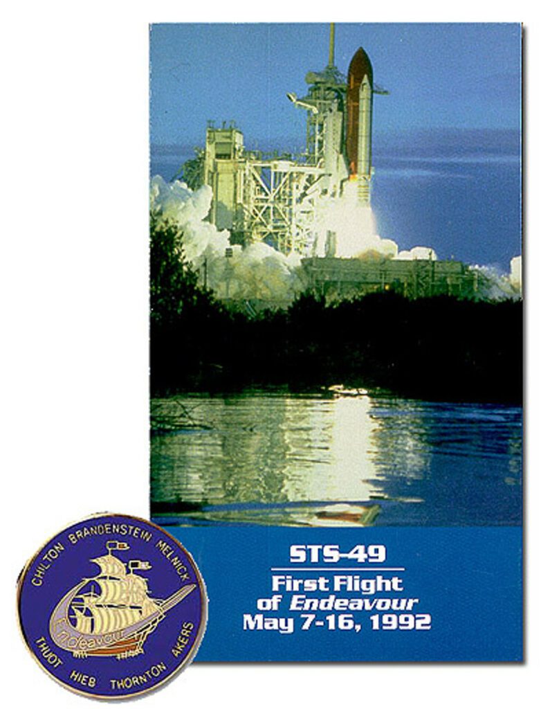 1996 Endeavour Shuttle Medallion w/Folder