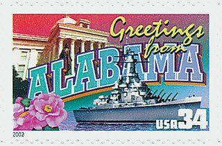 # 3561 - 2002 34c Greetings From America: Alabama