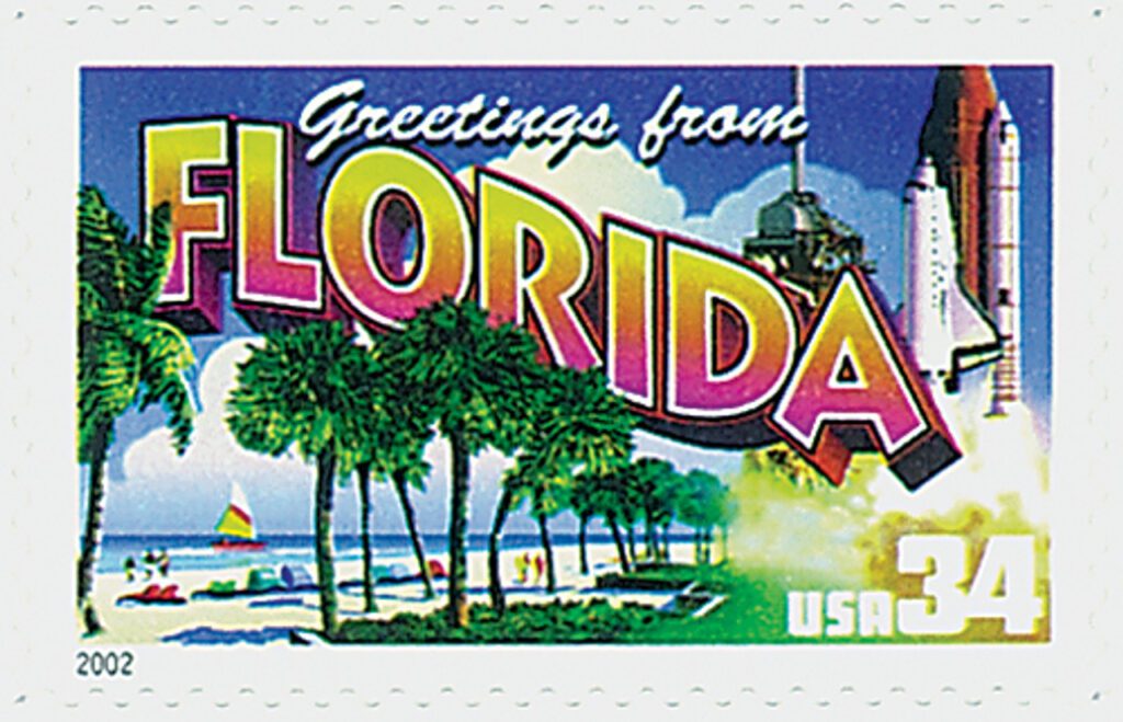 #3569 - 2002 34c Greetings From America: Florida