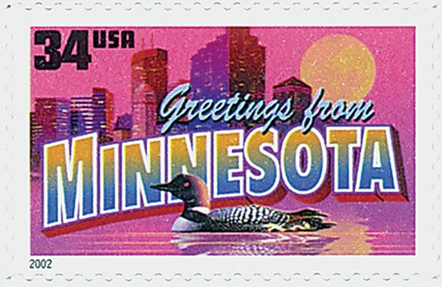 #3583 - 2002 34c Greetings From America: Minnesota