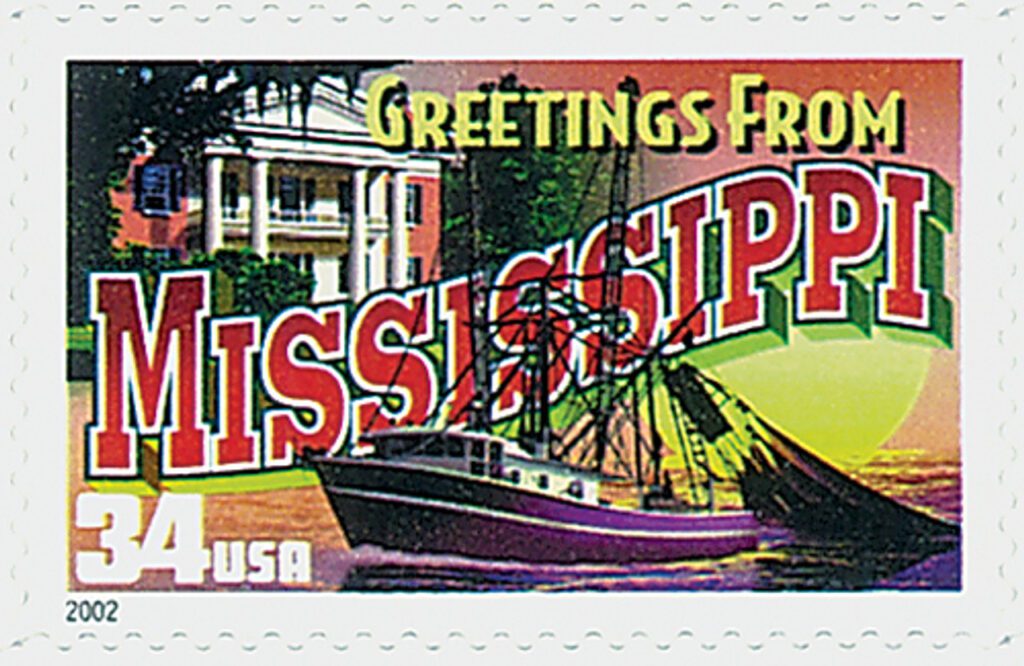 # 3584 - 2002 34c Greetings From America: Mississippi