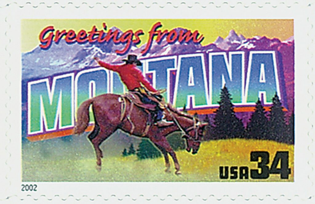 # 3586 - 2002 34c Greetings From America: Montana