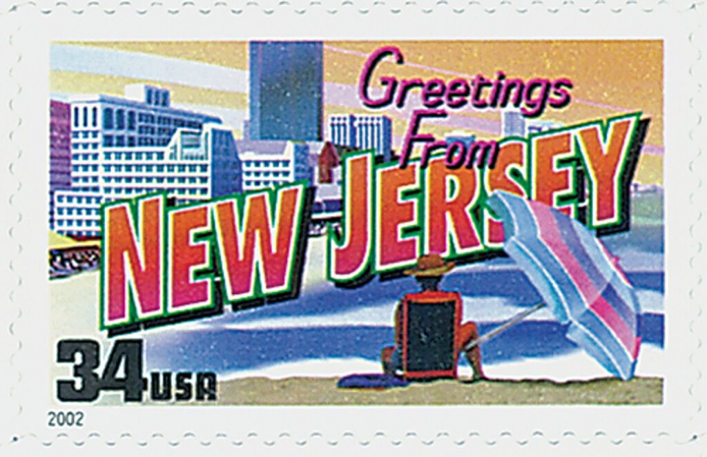 # 3590 - 2002 34c Greetings From America: New Jersey