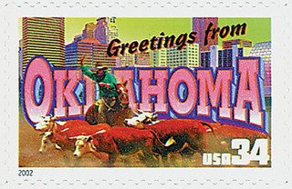 # 3596 - 2002 34c Greetings From America: Oklahoma