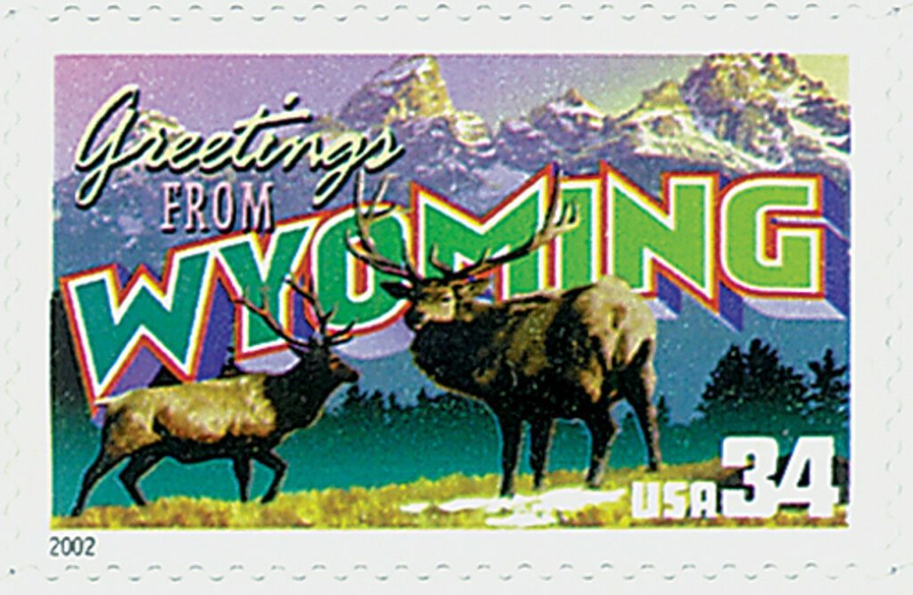 # 3610 - 2002 34c Greetings From America: Wyoming