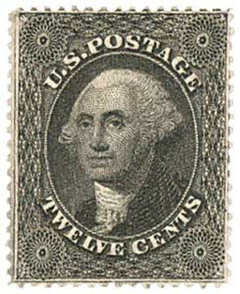 # 36 - 1857-61 12c Washington, black