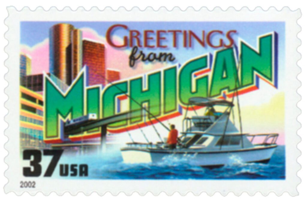 # 3717 - 2002 37c Greetings from America: Michigan