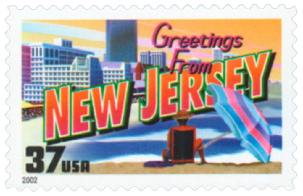 # 3725 - 2002 37c Greetings from America: New Jersey