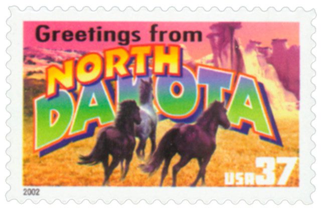 # 3729 - 2002 37c Greetings from America: North Dakota