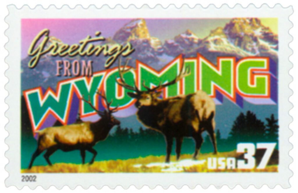 2002 37¢ Greetings from America: Wyoming