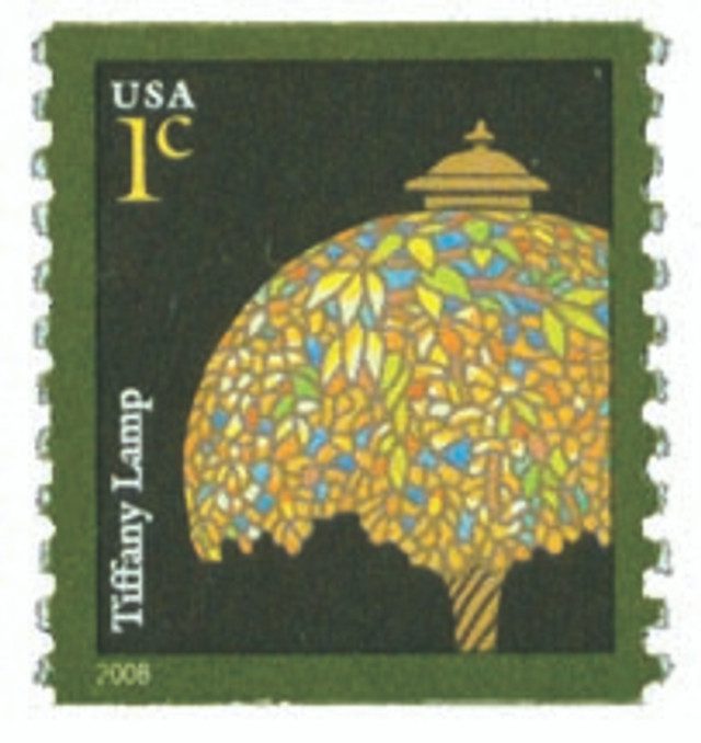 2008 1¢ Tiffany Lamp, coil w/a