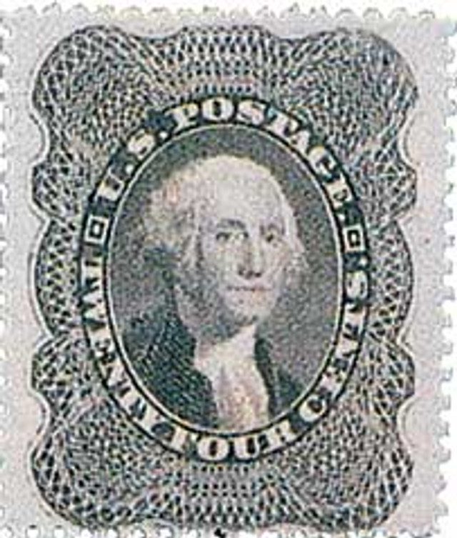 1860 24¢ Washington, perf 15
