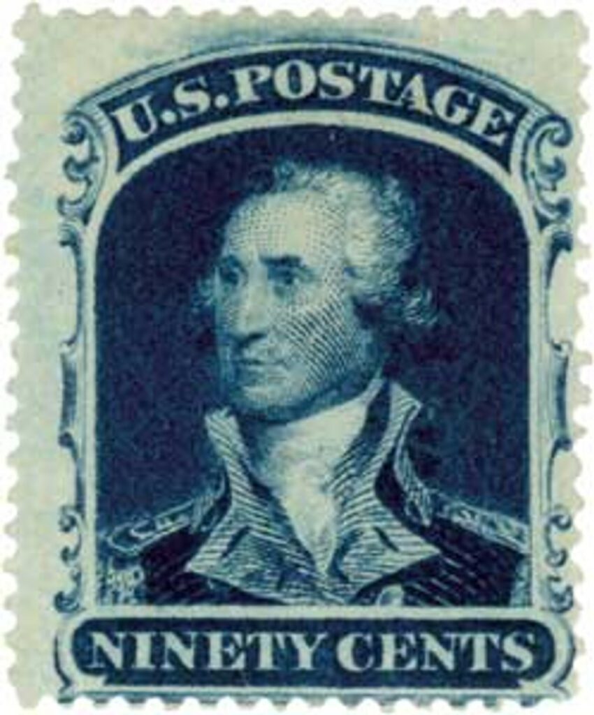 1860 90¢ Washington, blue