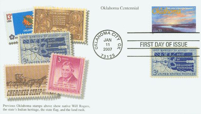 #4121x - 2007 39c Oklahoma Statehood
$2.95