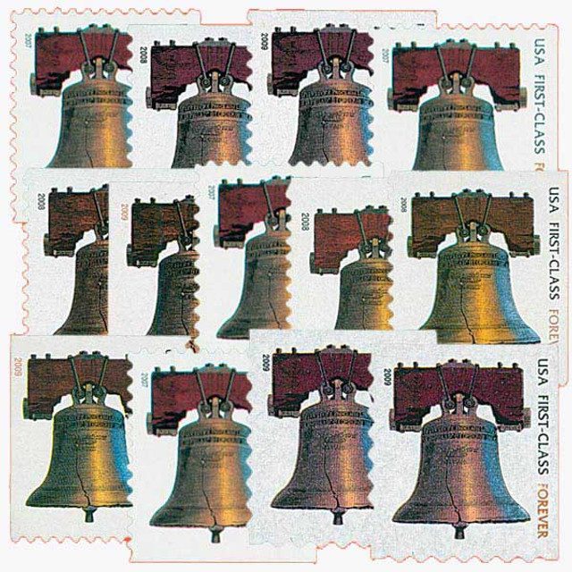 #4125/4437 - 2007-10 Liberty Bell Forever, set of 13 stamps