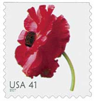 # 4183 - 2007 41c Beautiful Blooms: Poppy, booklet single