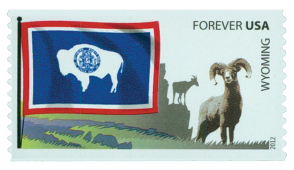 # 4331 - 2012 First-Class Forever Stamp - Flags of Our Nation: Wyoming