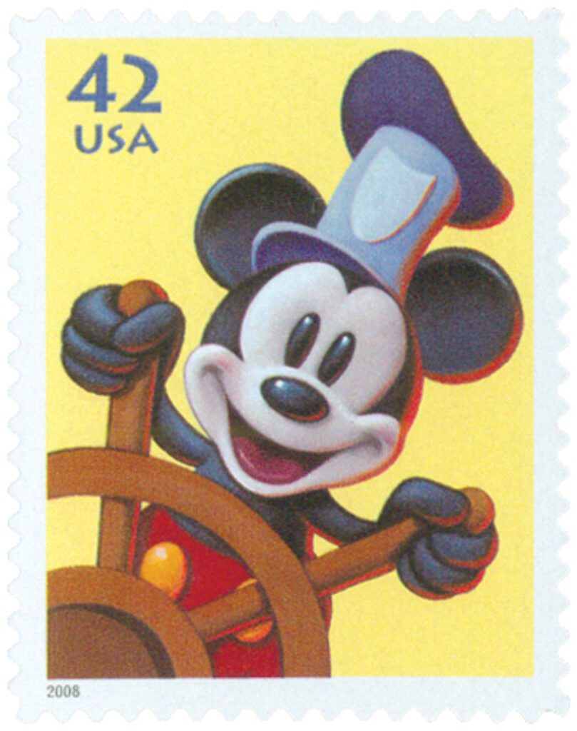# 4343 - 2008 42c The Art of Disney, Imagination: Steamboat Willie