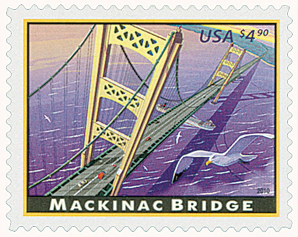 # 4438 - 2010 $4.90 Mackinac Bridge, Priority Mail