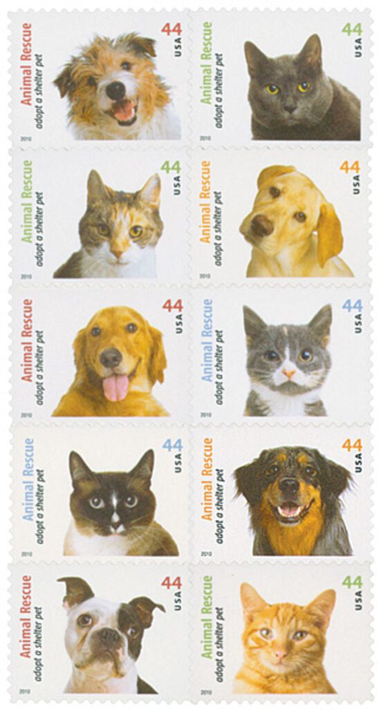 #4451-60 - 2010 44c Adopt a Shelter Pet