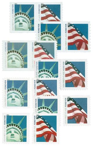 # 4486/4564 - 2010-11 Lady Liberty and US Flag, collection of 14 stamps