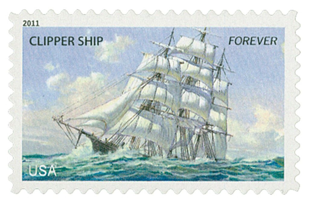 #4548 - 2011 First-Class Forever Stamp, U.S. Merchant Marine: Clipper Ship