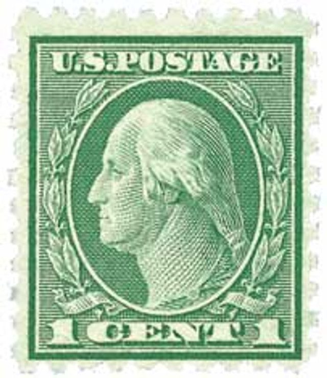1916 1c Washington, green