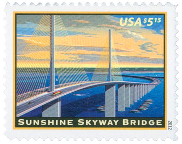 #4649 - 2012 $5.15 Sunshine Skyway Bridge, Priority Mail
