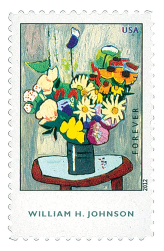 #4653 - 2012 First-Class Forever Stamp,American Treasures: William H. Johnson, Flowers Painting