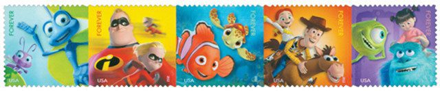 #4677-81 - 2012 First-Class Forever Stamp,Disney-Pixar Films: Mail a Smile