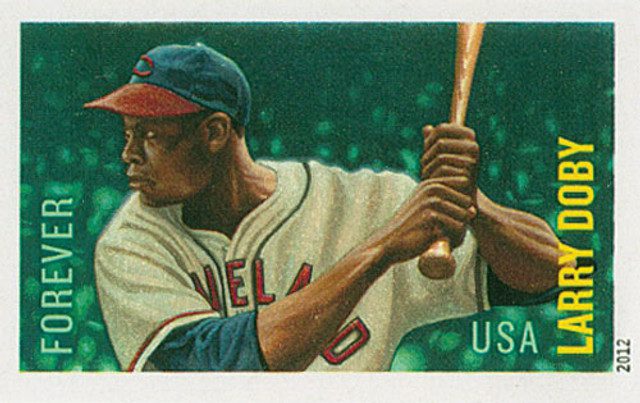 # 4695a - 2012 First-Class Forever Stamp - Imperforate Major League Baseball All-Stars: Larry Doby