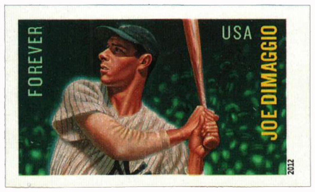 # 4697a - 2012 First-Class Forever Stamp - Imperforate Major League Baseball All-Stars: Joe DiMaggio