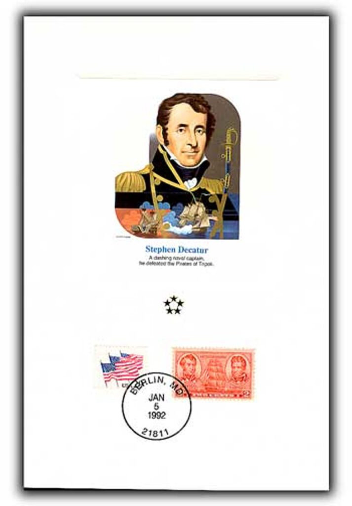 # 47025A - 1991 AGMH Stephen Decatur Proofcard Only