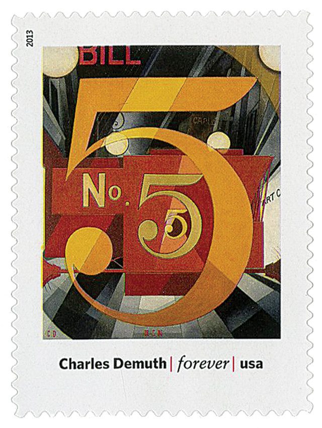 #4748a - 2013 First-Class Forever Stamp,Modern Art in America: Charles Demuth's "I Saw the Figure 5 in Gold"