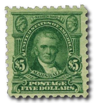 # 480 - 1916-17 $5 Marshall, light green