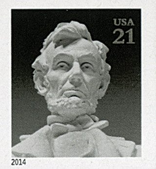 2014 21¢ Lincoln Memorial Imperforate