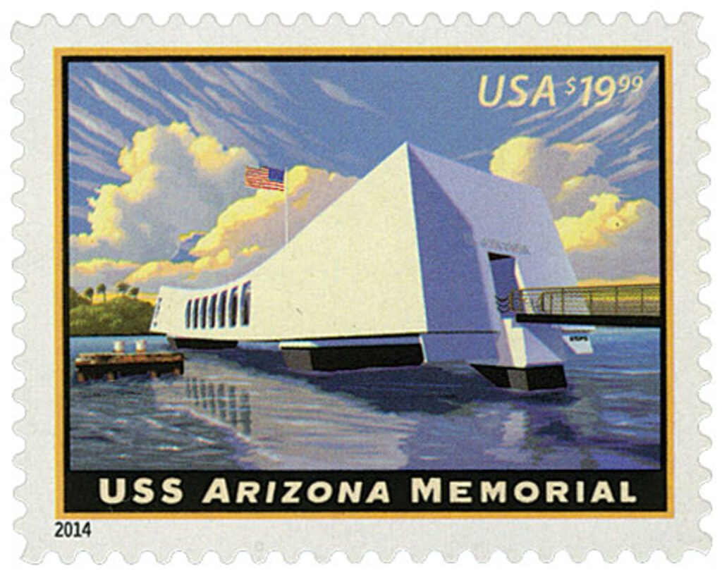 # 4873 - 2014 $19.99 USS Arizona Memorial, Express Mail