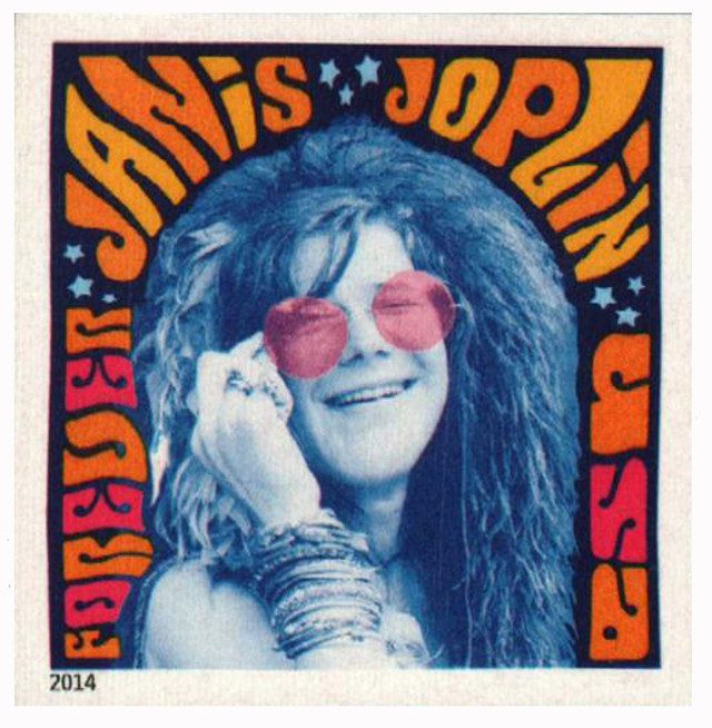 # 4916a - 2014 First-Class Forever Stamp - Imperforate Music Icons Series: Janis Joplin