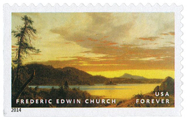 #4919 - 2014 First-Class Forever Stamp,Hudson River School Paintings: "Sunset" by Frederic Edwin Church