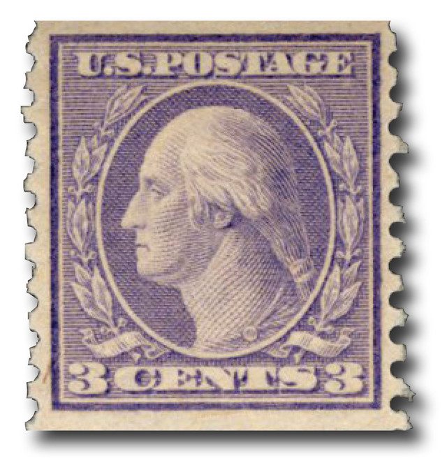 #493 - 1917 Washington violet, perf 10, Type I