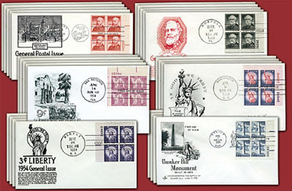 1954 Liberty Series Plate Block To $5